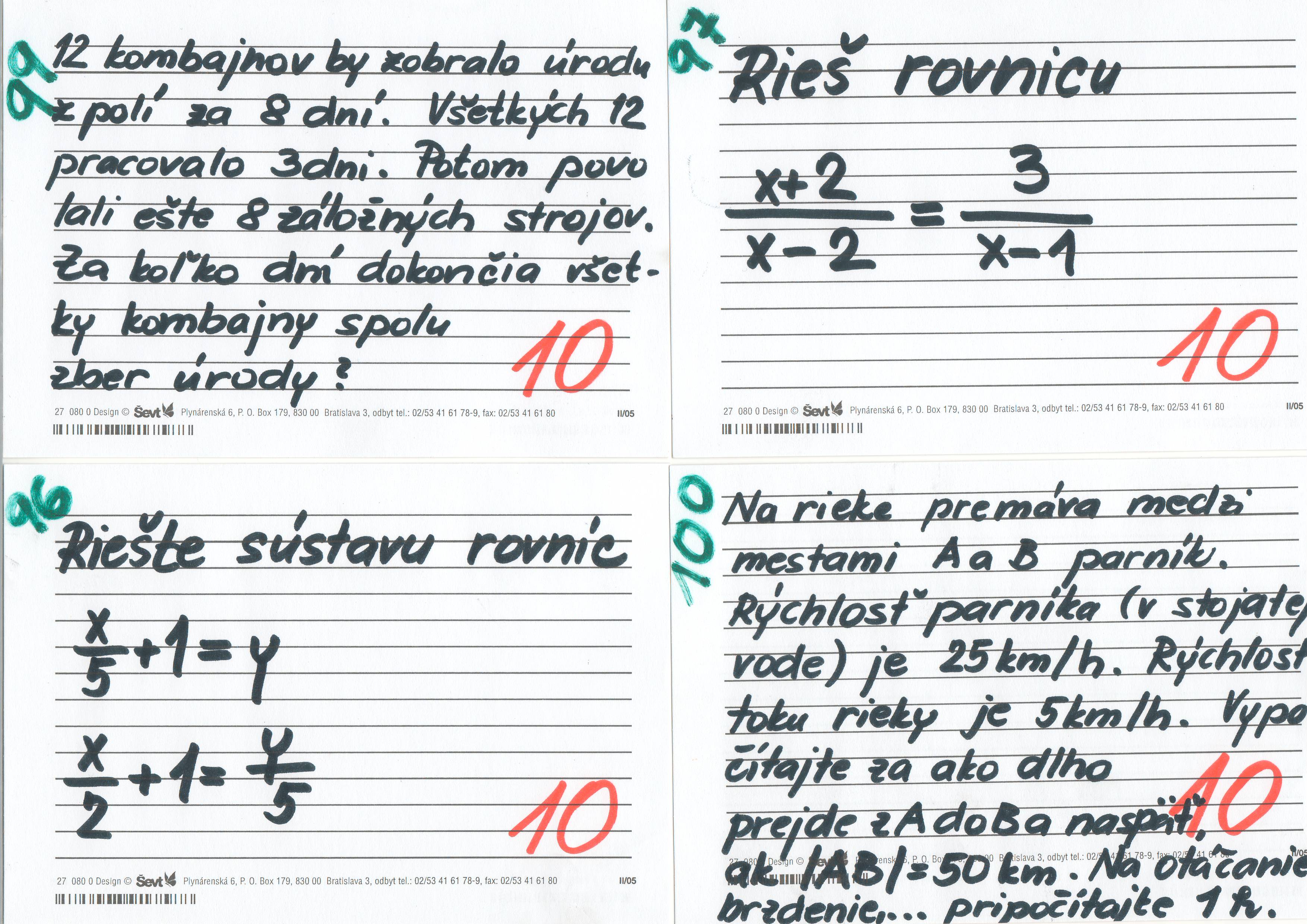 2025/2026 Metódy riešenia matematických úloh (2)